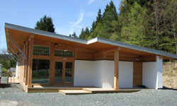 Kielder Bike Hire Centre: Newly constructed timber framed building